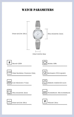 KissICON KissIcon Ladies Watch - Flowing Sand Diamond Strap