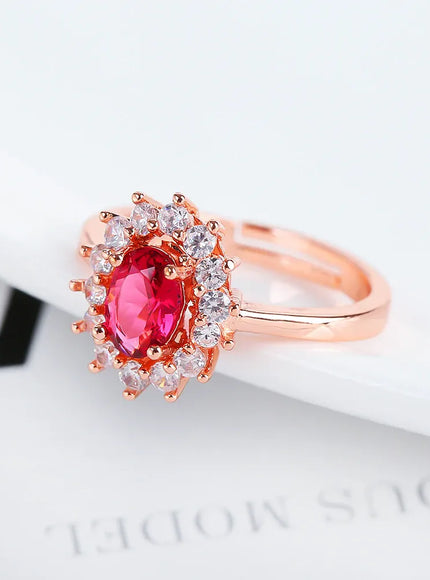 KissICON Kissicon Lady Blue Crystal Bridal Ring –