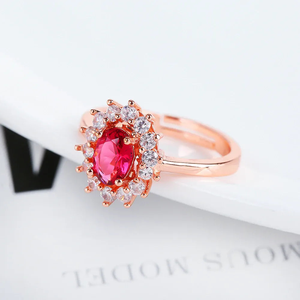 KissICON Kissicon Lady Blue Crystal Bridal Ring –