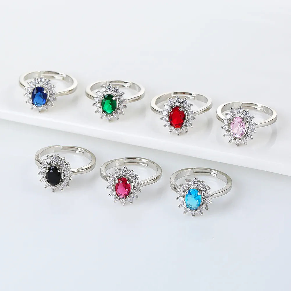 KissICON Kissicon Lady Blue Crystal Bridal Ring –