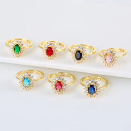 KissICON Kissicon Lady Blue Crystal Bridal Ring –