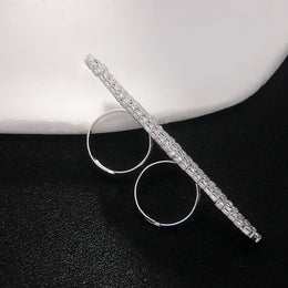 KissICON Kissicon Lady Long Bar Ring – Open Bling Party