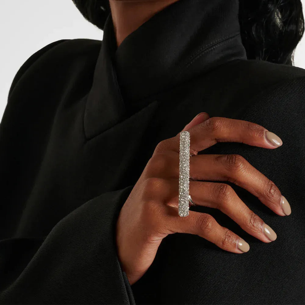 KissICON Kissicon Lady Long Bar Ring – Open Bling Party