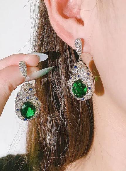 KissICON KissIcon Leopard 925 Silver-Plated - Shiny Green Zircon