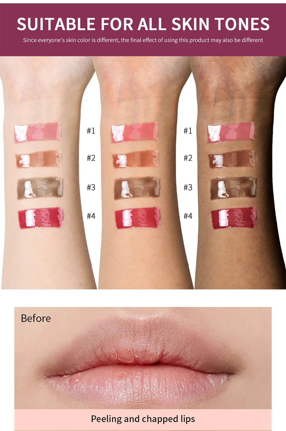KissICON KissIcon Lip Hydrating Glitter Lip Gloss High Shine