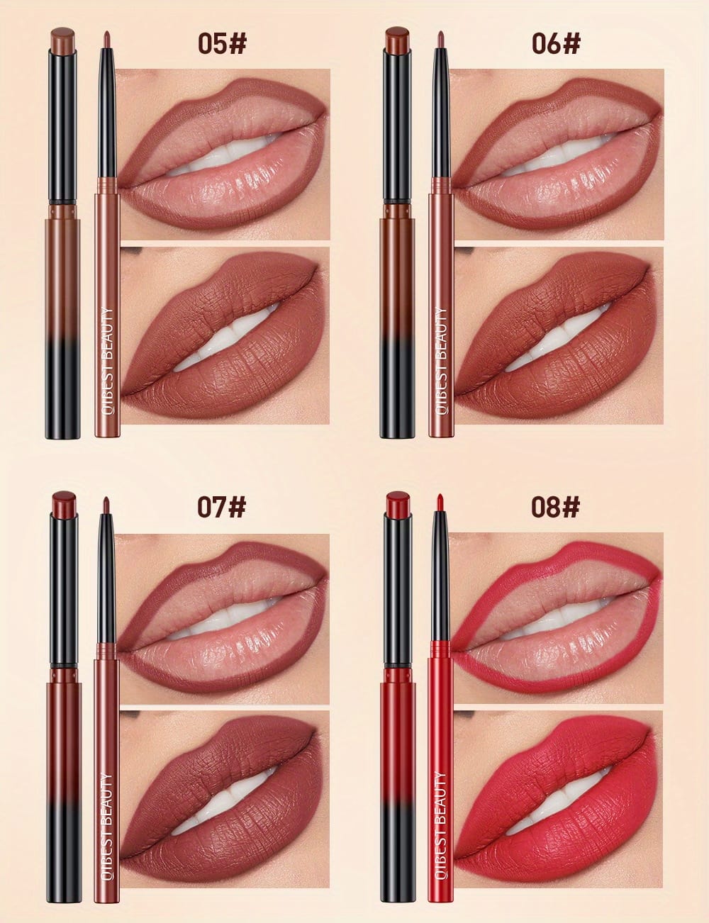 KissICON KissIcon Lipstick Lipliner Set- Matte Waterproof Lip Liner