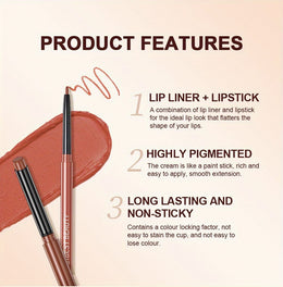 KissICON KissIcon Lipstick Lipliner Set- Matte Waterproof Lip Liner