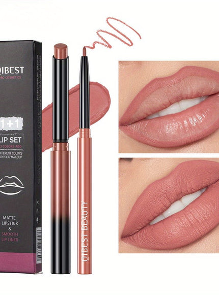 KissICON KissIcon Lipstick Lipliner Set- Matte Waterproof Lip Liner