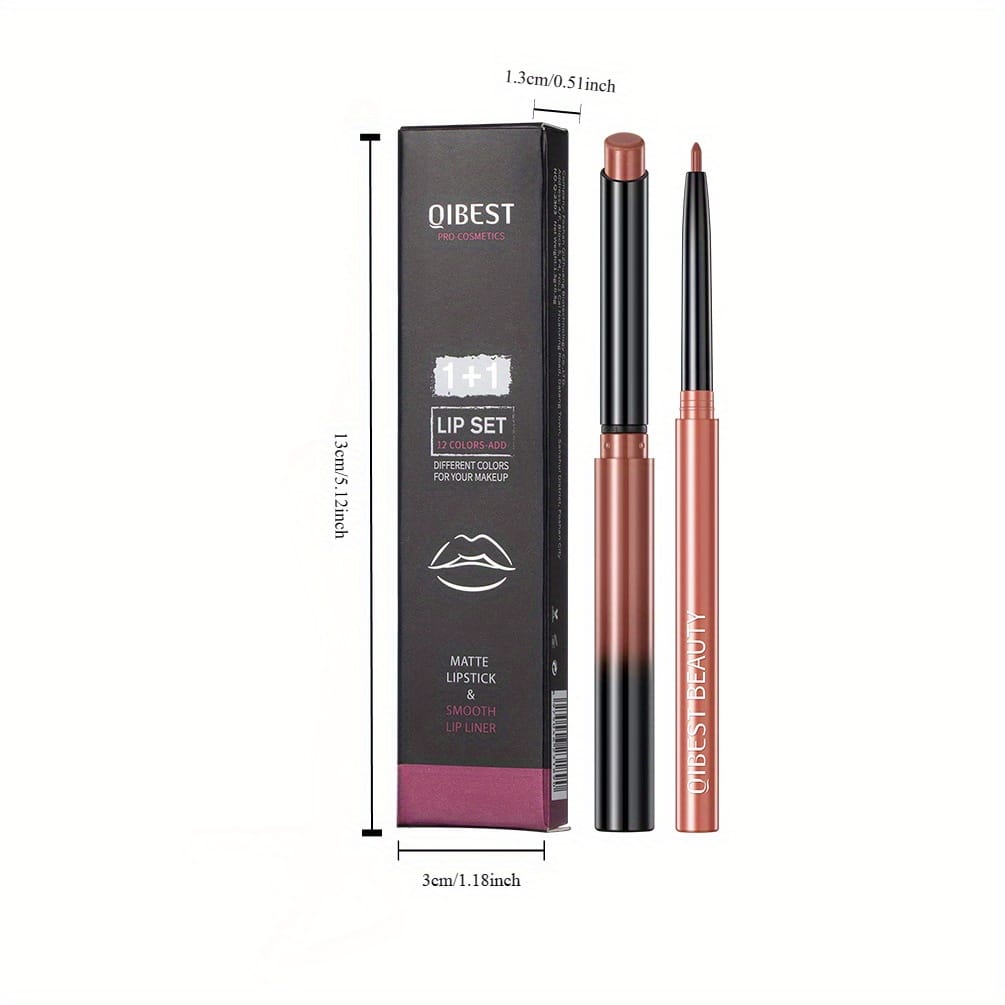 KissICON KissIcon Lipstick Lipliner Set- Matte Waterproof Lip Liner