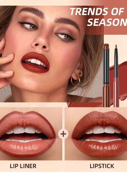 KissICON KissIcon Lipstick Lipliner Set- Matte Waterproof Lip Liner