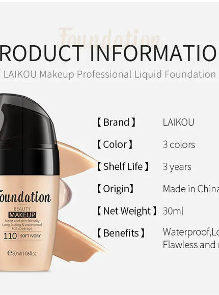 KissICON KissIcon Liquid Foundation Waterproof High Coverage
