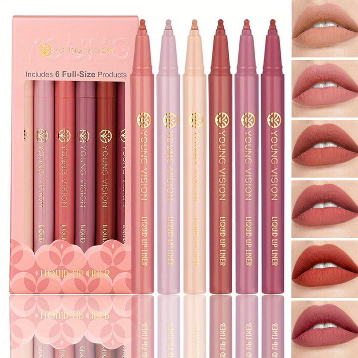 KissIcon Liquid Lipstick Set - 6 Pcs, Durable