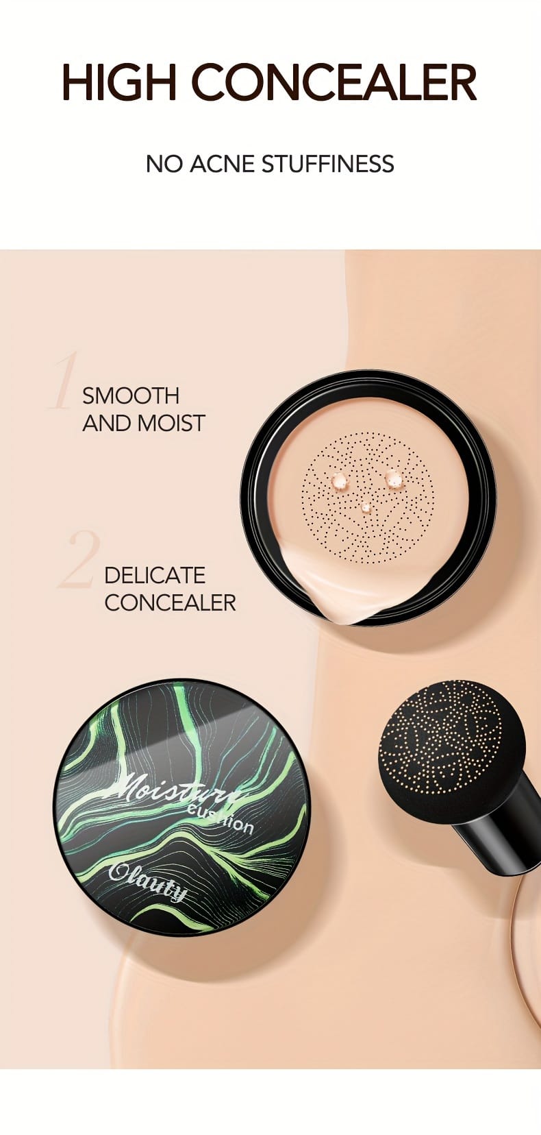 jkthpu-45 KissIcon Long-Lasting CC Foundation Concealer - Matte