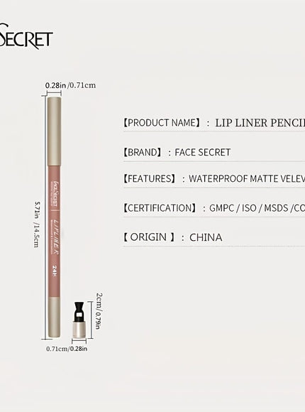 KissICON KissIcon Long-Lasting Waterproof Lip Liner - Rich Pigment