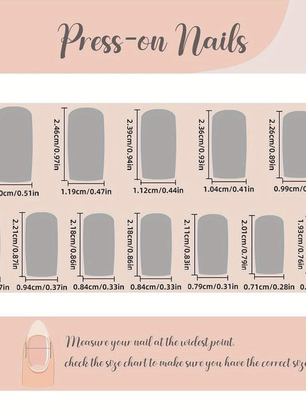 KissICON KissIcon Long Square Press On Nails Pink Red
