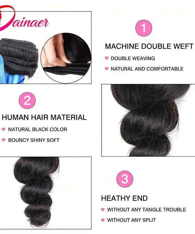 KissICON KissIcon Loose Wave Hair Bundles - Unprocessed Virgin