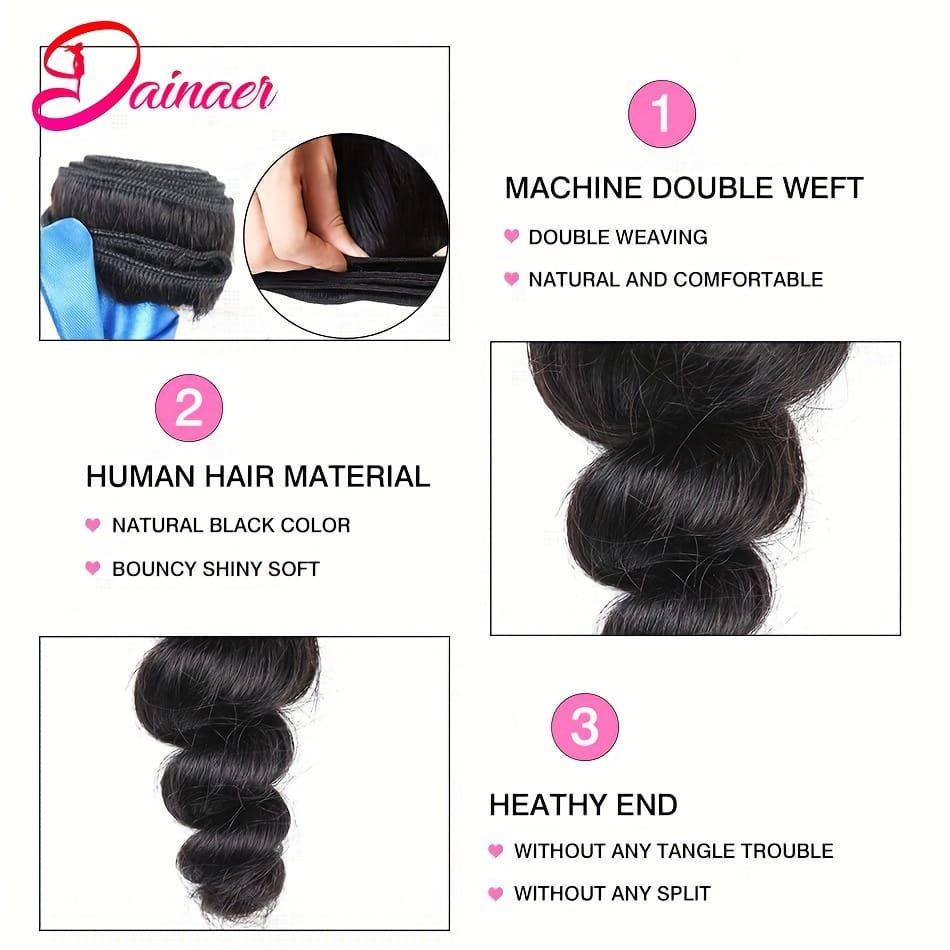 KissICON KissIcon Loose Wave Hair Bundles - Unprocessed Virgin