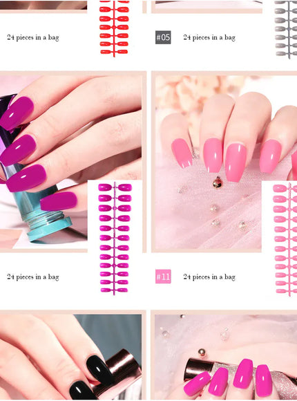 KissICON KissIcon LULAA 24Pcs Press On Acrylic Nails Detachable