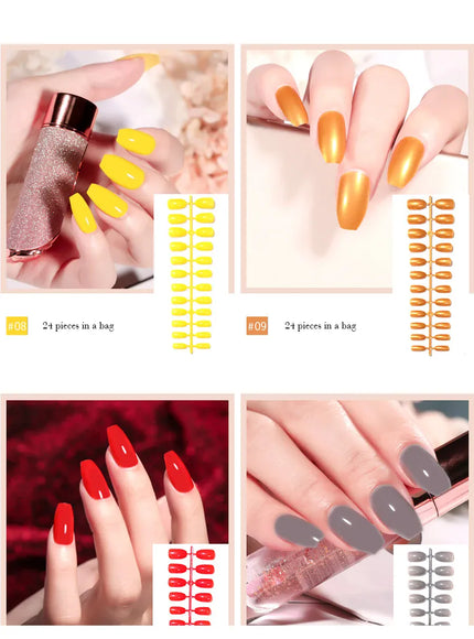 KissICON KissIcon LULAA 24Pcs Press On Acrylic Nails Detachable