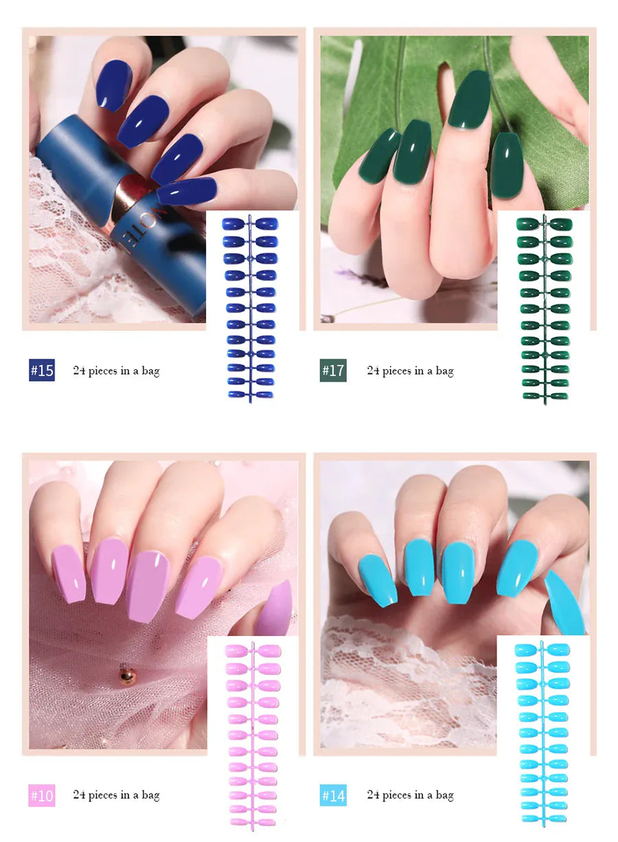 KissICON KissIcon LULAA 24Pcs Press On Acrylic Nails Detachable