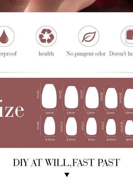 KissICON KissIcon LULAA 24Pcs Press On Acrylic Nails Detachable