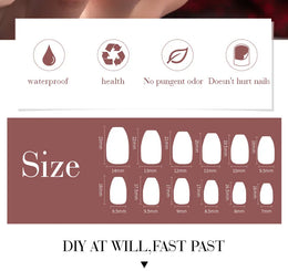 KissICON KissIcon LULAA 24Pcs Press On Acrylic Nails Detachable