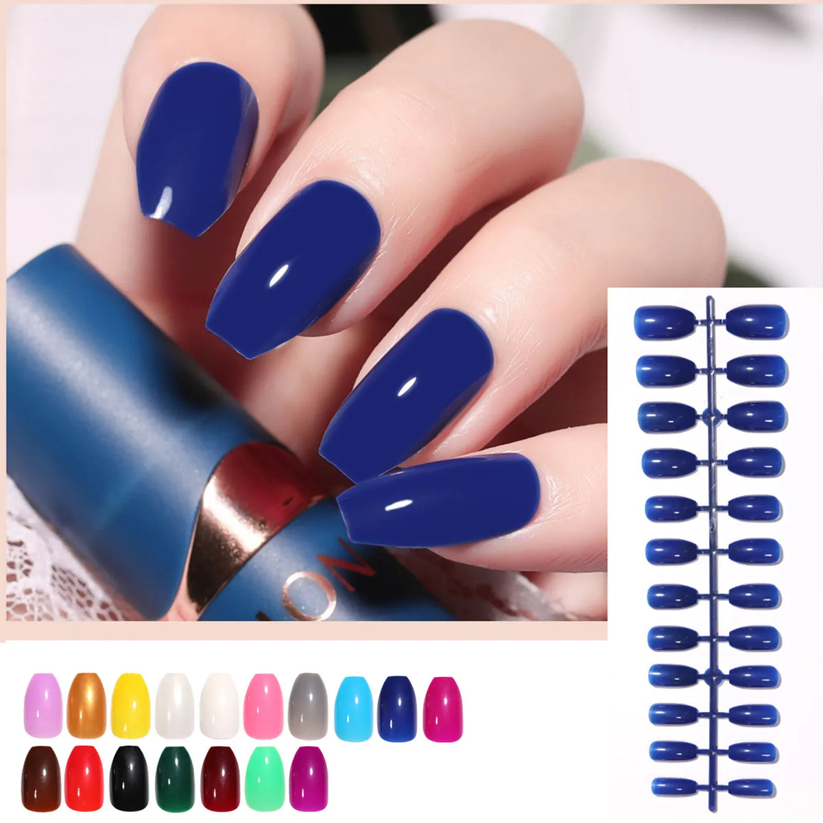 KissICON KissIcon LULAA 24Pcs Press On Acrylic Nails Detachable