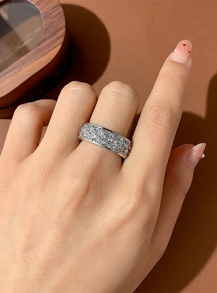 KissICON KissIcon Luxury CZ Diamond Ring Sterling Silver - Sparkle