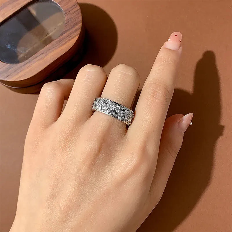 KissICON KissIcon Luxury CZ Diamond Ring Sterling Silver - Sparkle