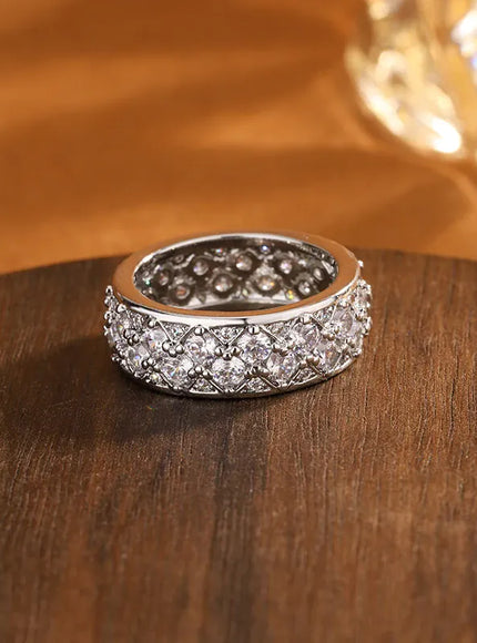 KissICON KissIcon Luxury CZ Diamond Ring Sterling Silver - Sparkle
