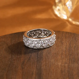 KissICON KissIcon Luxury CZ Diamond Ring Sterling Silver - Sparkle