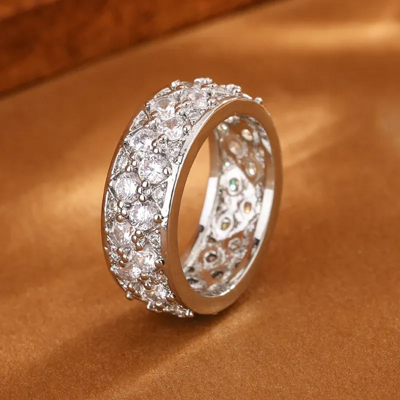 KissICON KissIcon Luxury CZ Diamond Ring Sterling Silver - Sparkle