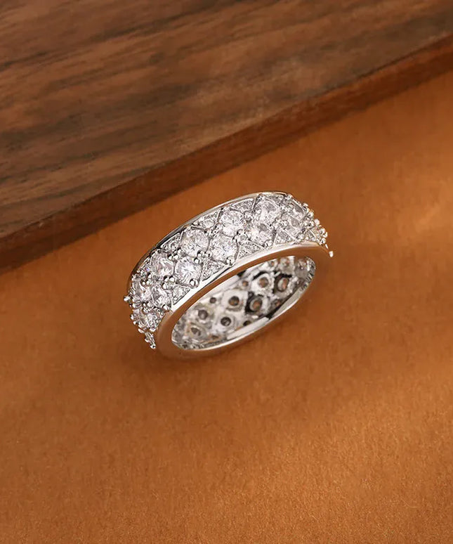 KissICON KissIcon Luxury CZ Diamond Ring Sterling Silver - Sparkle
