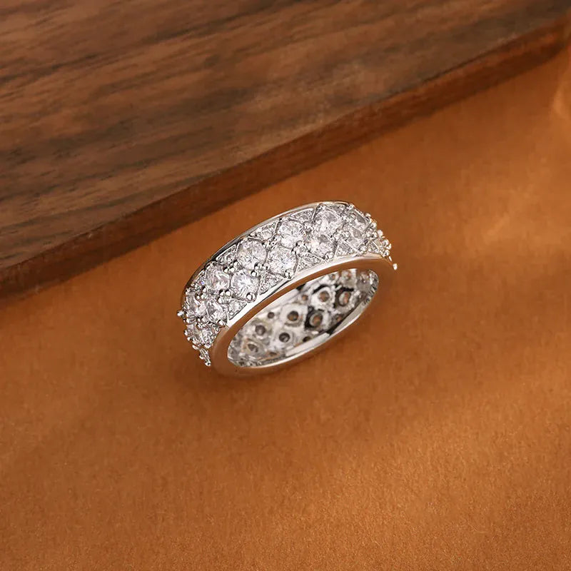 KissICON KissIcon Luxury CZ Diamond Ring Sterling Silver - Sparkle