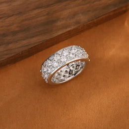 KissICON KissIcon Luxury CZ Diamond Ring Sterling Silver - Sparkle