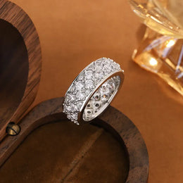 KissICON KissIcon Luxury CZ Diamond Ring Sterling Silver - Sparkle