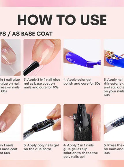 KissICON KissIcon Makartt 3 In 1 Nail Glue Gel