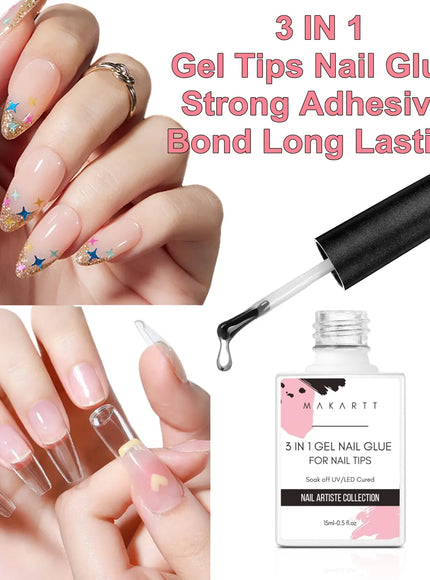 KissICON KissIcon Makartt 3 In 1 Nail Glue Gel