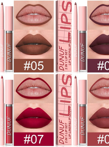 KissICON KissIcon Matte Lip Set Lipstick Lipliner - Waterproof