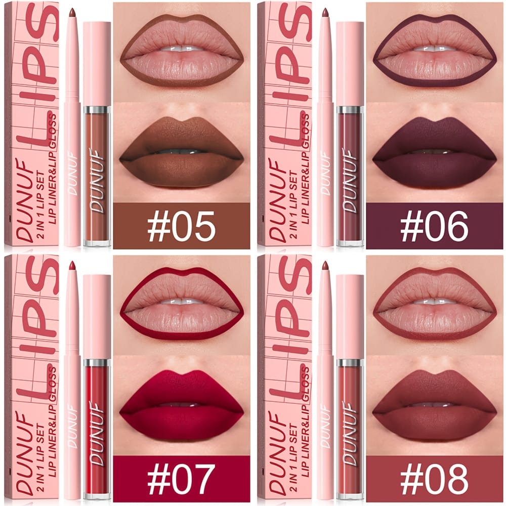KissICON KissIcon Matte Lip Set Lipstick Lipliner - Waterproof