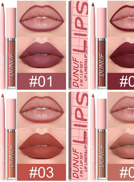 KissICON KissIcon Matte Lip Set Lipstick Lipliner - Waterproof