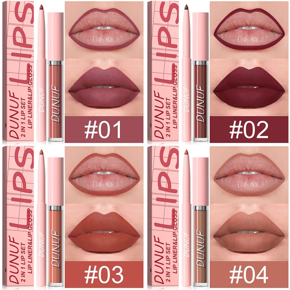 KissICON KissIcon Matte Lip Set Lipstick Lipliner - Waterproof