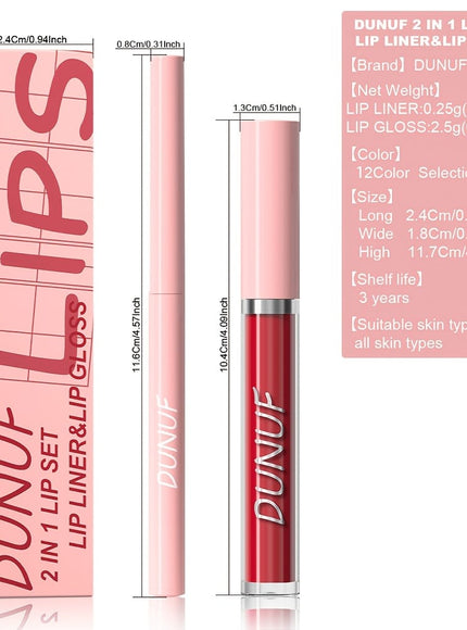 KissICON KissIcon Matte Lip Set Lipstick Lipliner - Waterproof