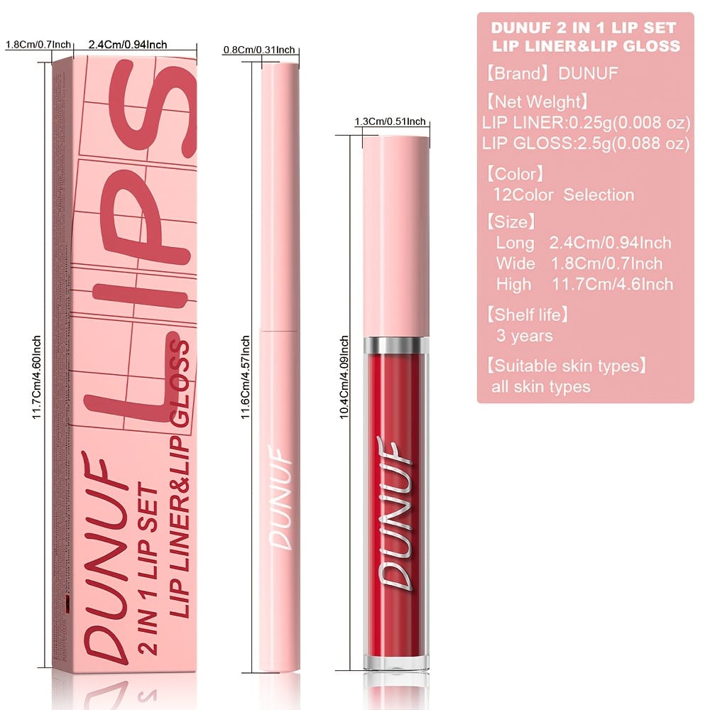 KissICON KissIcon Matte Lip Set Lipstick Lipliner - Waterproof