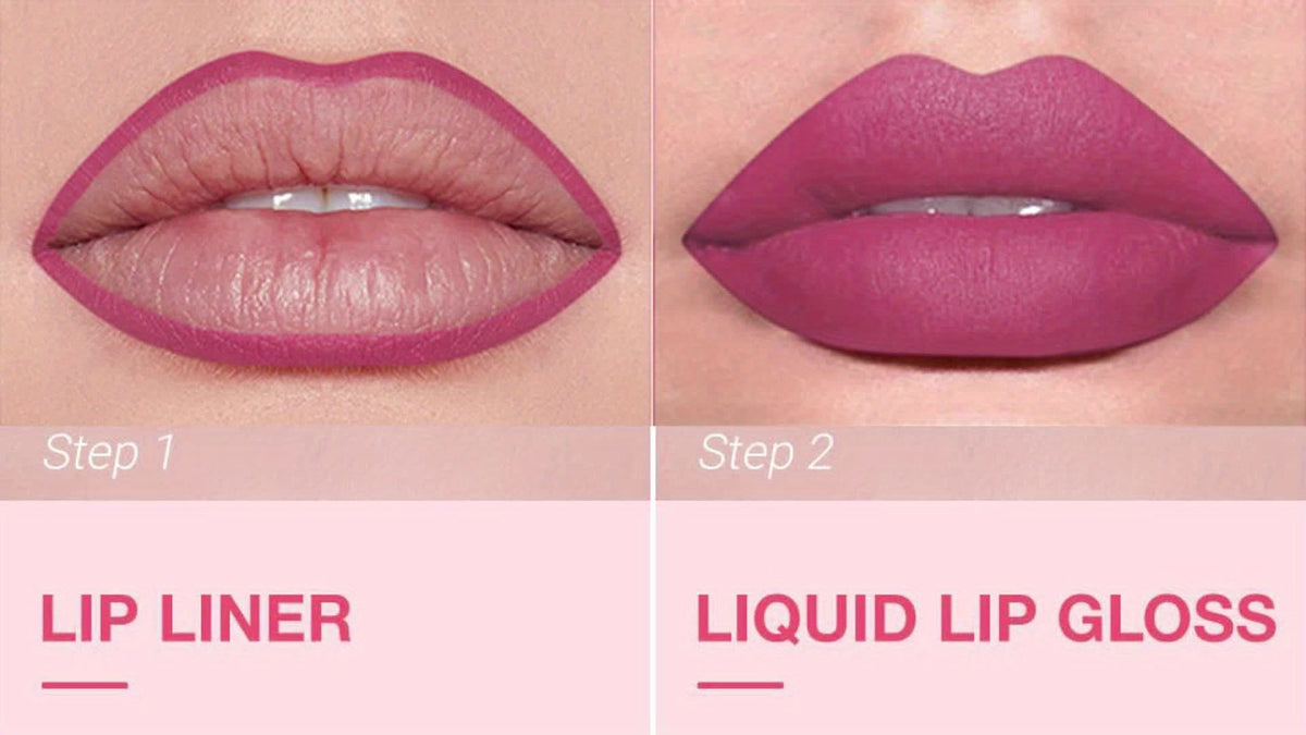 KissICON KissIcon Matte Lip Set Lipstick Lipliner - Waterproof