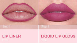 KissICON KissIcon Matte Lip Set Lipstick Lipliner - Waterproof