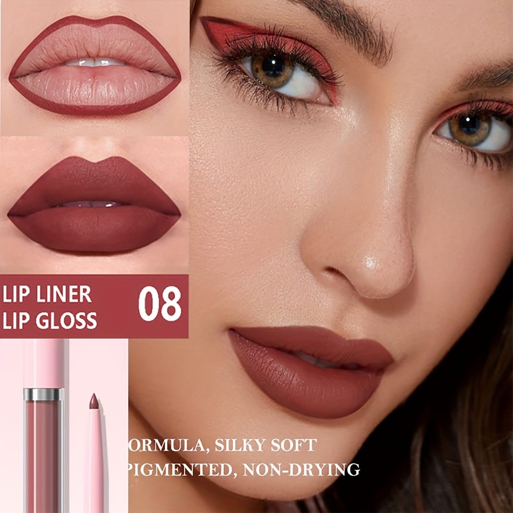 KissICON KissIcon Matte Lip Set Lipstick Lipliner - Waterproof