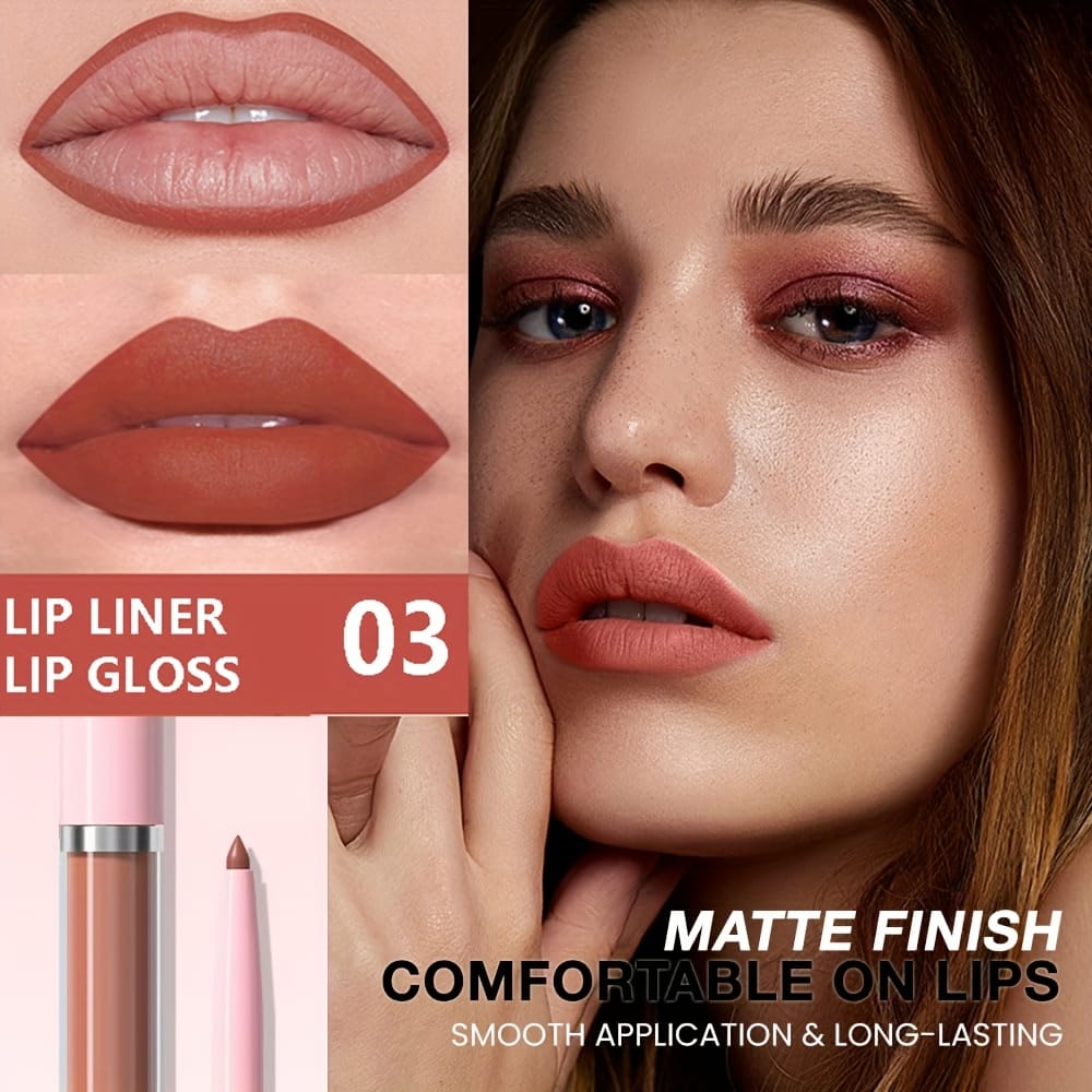 KissICON KissIcon Matte Lip Set Lipstick Lipliner - Waterproof