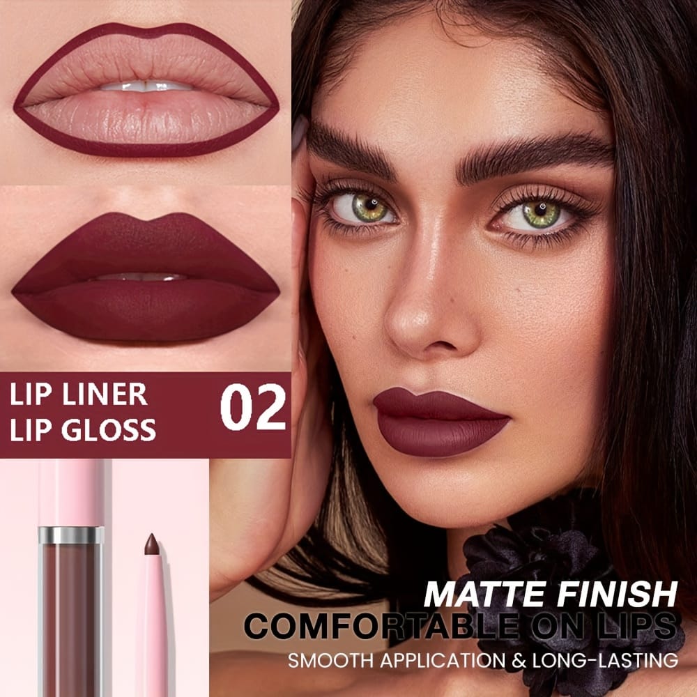 KissICON KissIcon Matte Lip Set Lipstick Lipliner - Waterproof