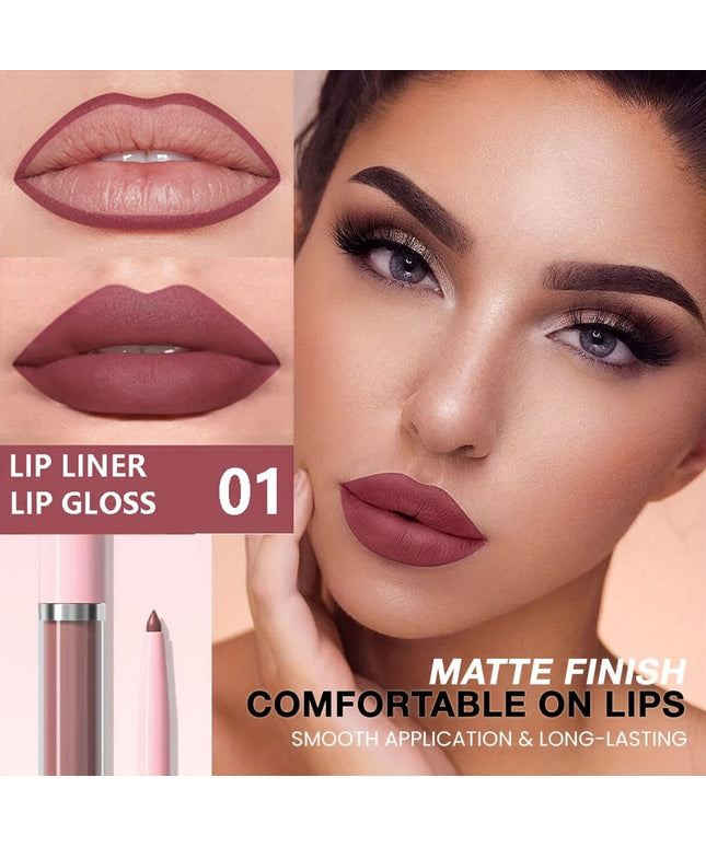 KissICON KissIcon Matte Lip Set Lipstick Lipliner - Waterproof